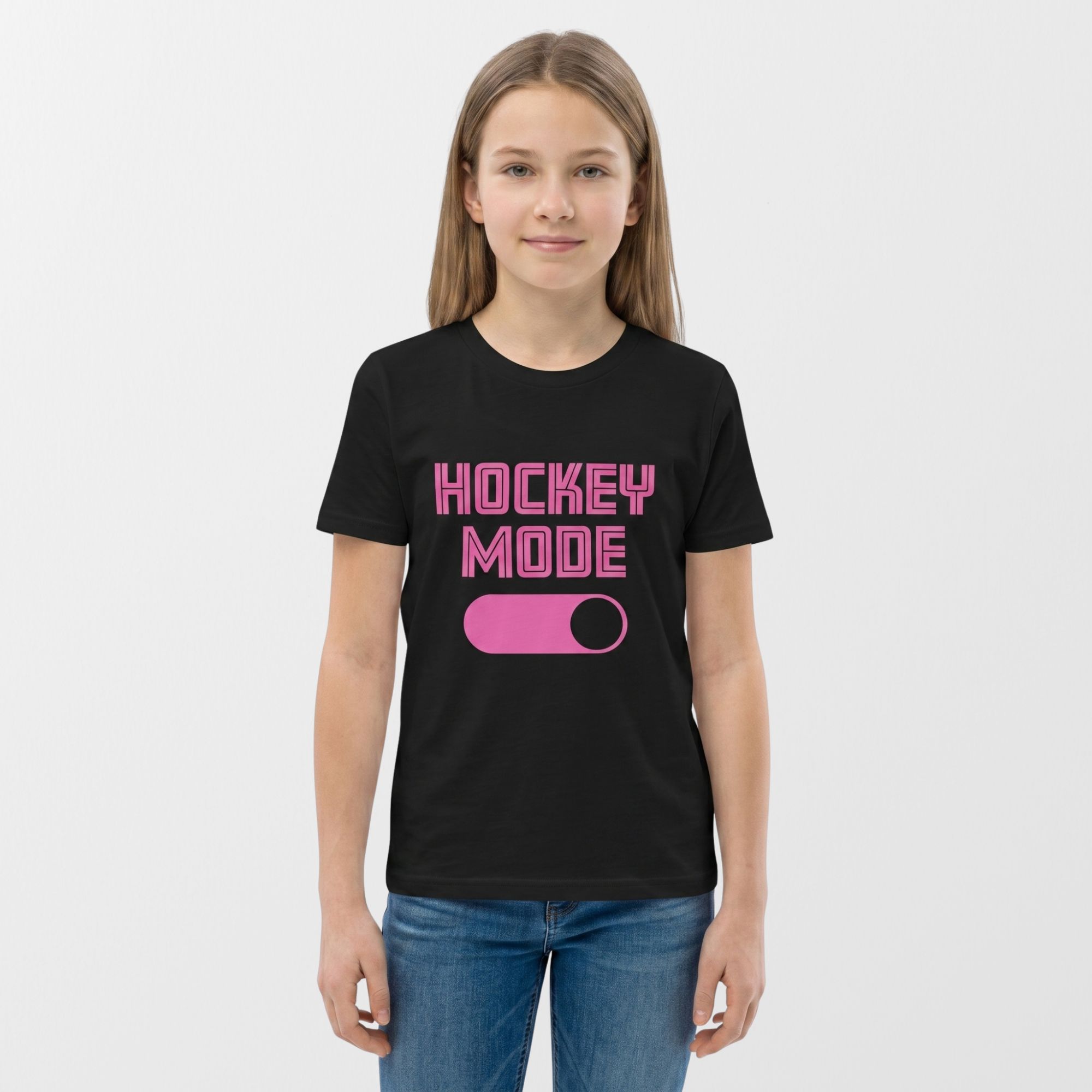 Hockey Mode Youth T-Shirt - Black - Pink Edition