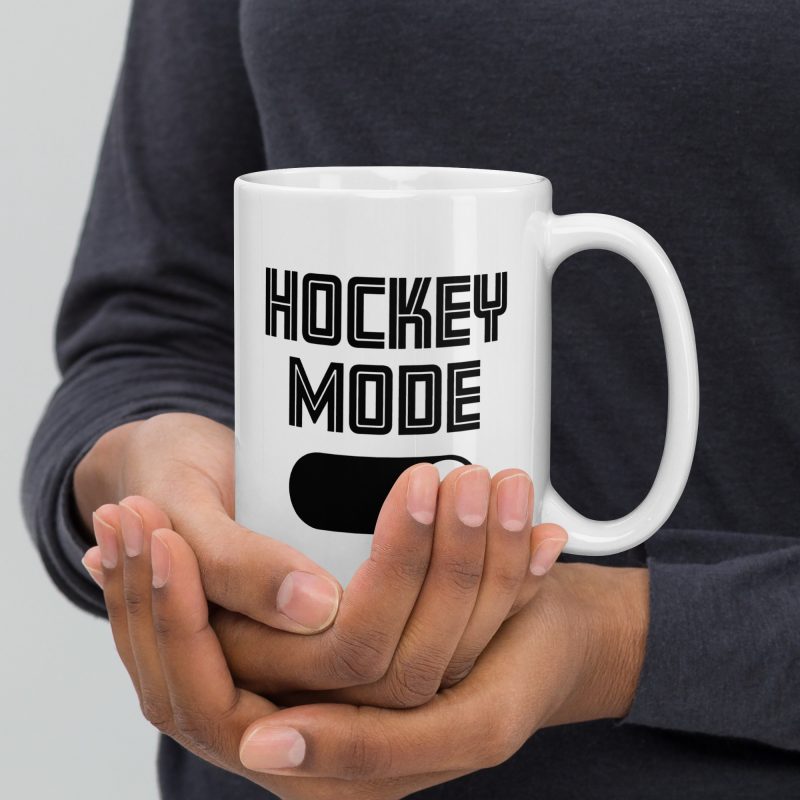 Hockey Mode White Glossy Mug