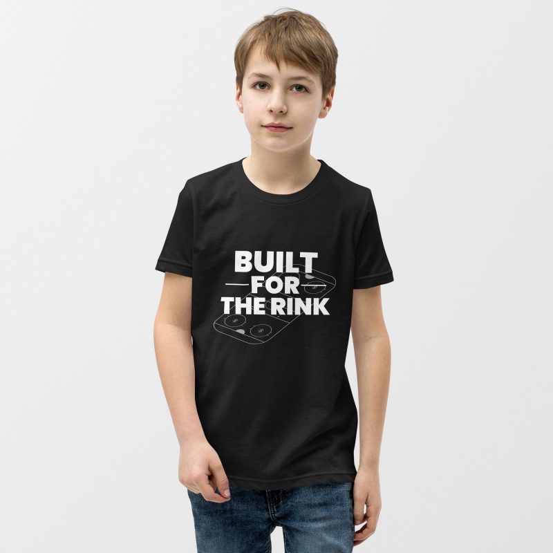 Built For The Rink Youth T-Shirt - Black with White lettering