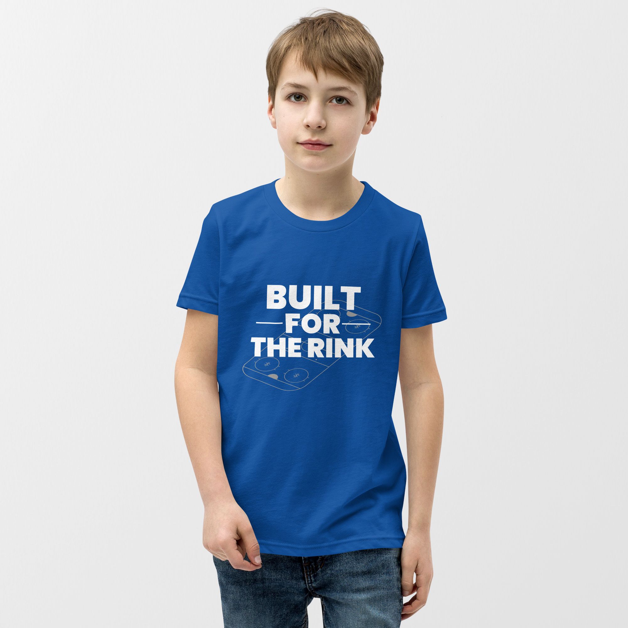 Built For The Rink Youth T-Shirt - Royal with White lettering
